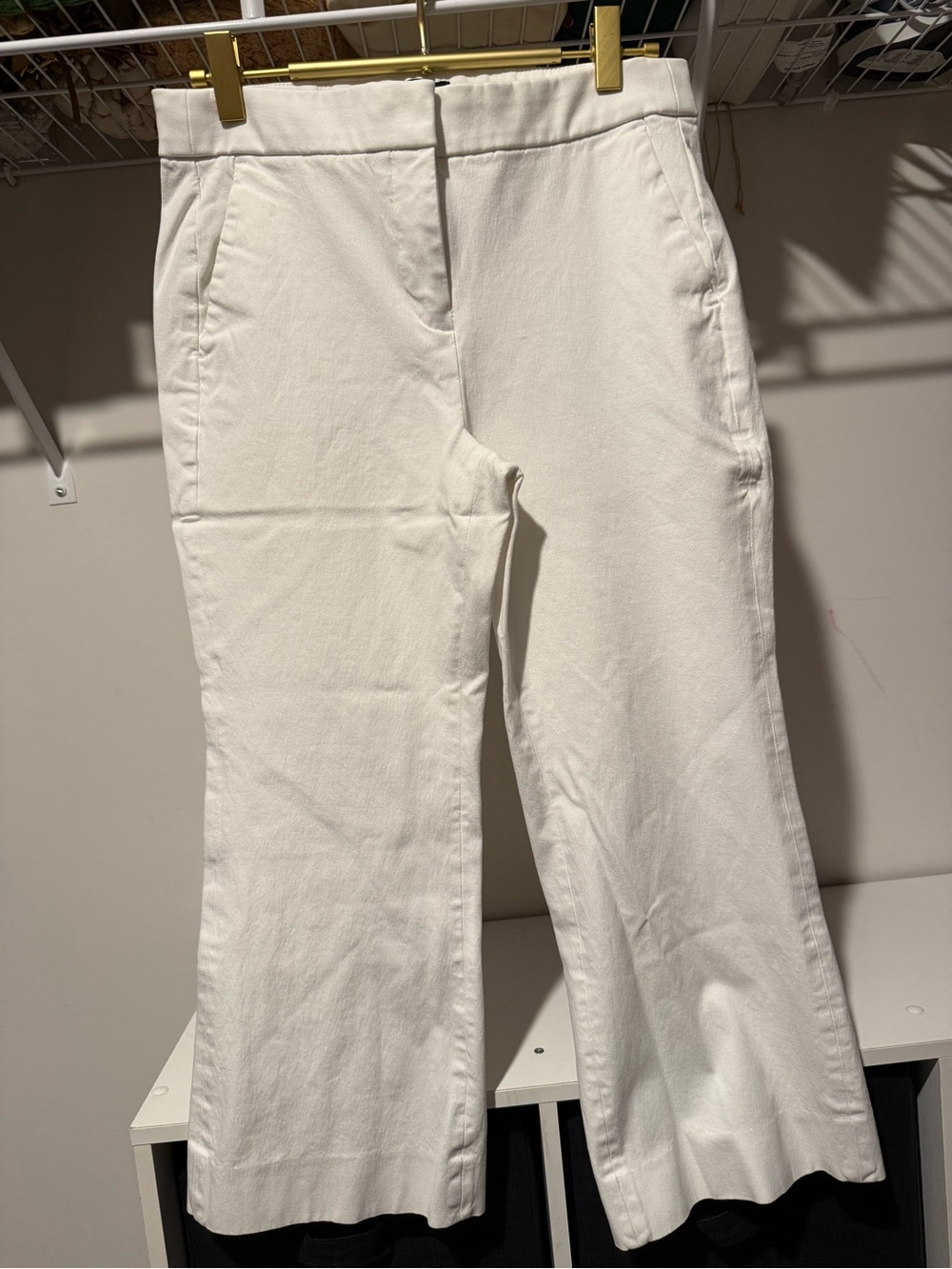 J. Crew White Women's Pants with Branded Waist Tag